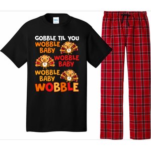 Gobble Til You Wobble Funny Gift Pajama Set