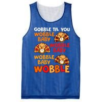 Gobble Til You Wobble Funny Gift Mesh Reversible Basketball Jersey Tank