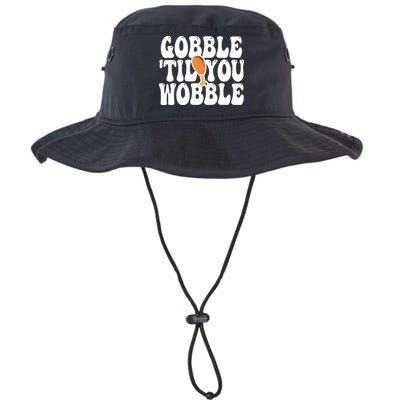 Gobble Til You Wobble Funny Thanksgiving Bucket Hat
