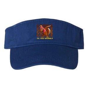 Gobble Til You Wobble Dabbing Turkey Gift Valucap Bio-Washed Visor