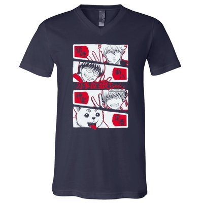 Gintama Team Yorozuya V-Neck T-Shirt