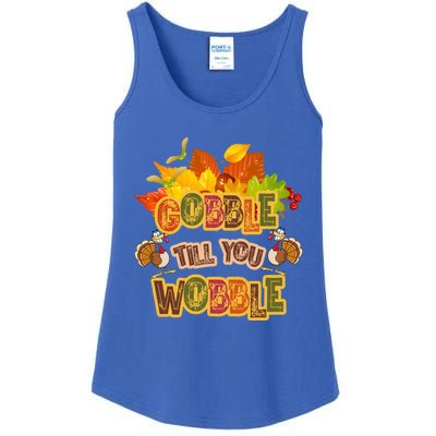 Gobble Til You Wobble Fall Thanksgiving Gift Ladies Essential Tank