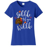 Gobble Till You Wobble Dabbing Turkey Family Thanksgiving Gift Women's T-Shirt