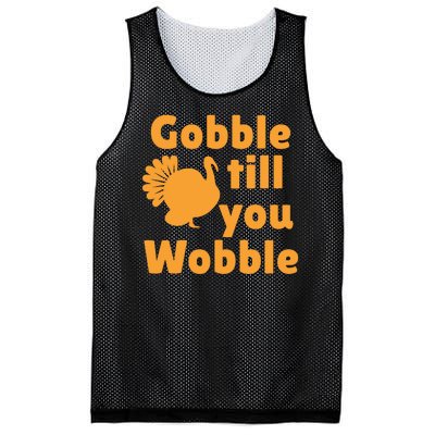 Gobble Til You Wobble Thanksgiving Turkey Present Mesh Reversible Basketball Jersey Tank