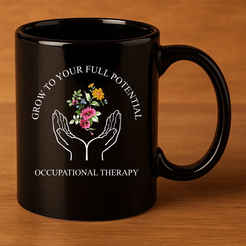 Grow To Your Full Potential Occupational Therapy 11oz C Handle Ceramic Mug