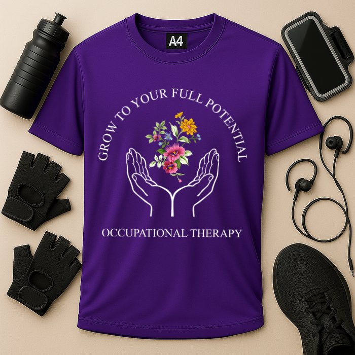 Grow To Your Full Potential Occupational Therapy Cooling Performance Crew T-Shirt