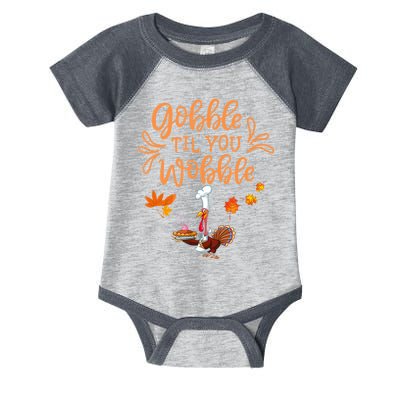 Gobble Til You Wobble Thanksgiving Infant Baby Jersey Bodysuit