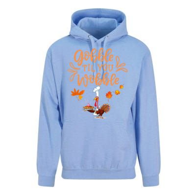 Gobble Til You Wobble Thanksgiving Unisex Surf Hoodie