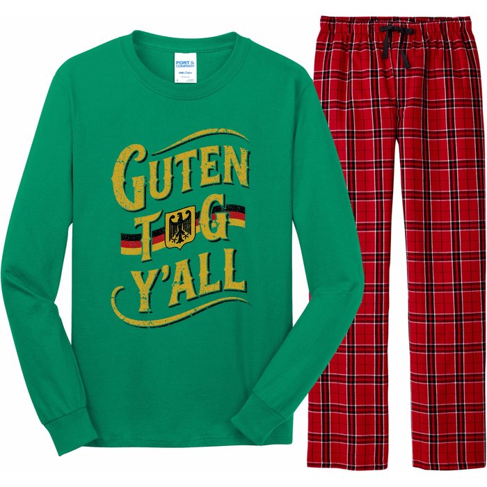 Guten Tag YAll German Flag Oktoberfest Long Sleeve Pajama Set