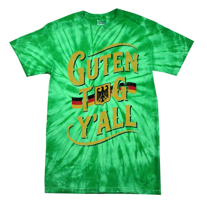 Guten Tag YAll German Flag Oktoberfest Tie-Dye T-Shirt