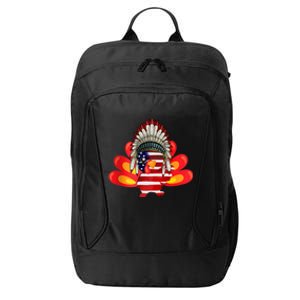 Gobble Till You Wobble Funny American Flag Thanksgiving Meaningful Gift City Backpack