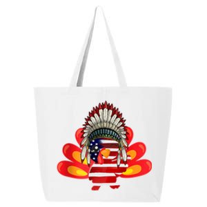 Gobble Till You Wobble Funny American Flag Thanksgiving Meaningful Gift 25L Jumbo Tote