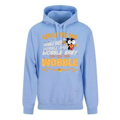 Gobble Till You Wobble Wobble Turkey Gift Unisex Surf Hoodie