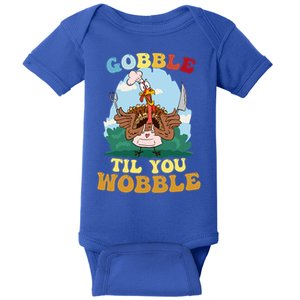 Gobble Til You Wobble Outfit Thanksgiving Cool Gift Baby Bodysuit