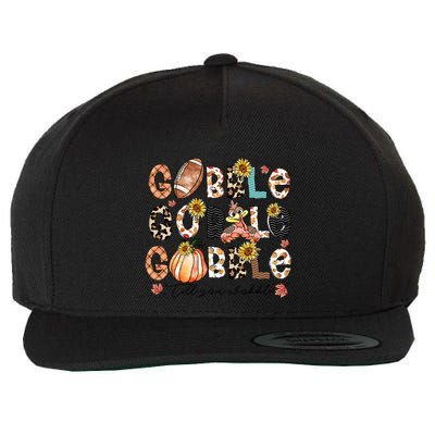 Gobble Till You Wobble Funny Thanksgiving Wobble Wobble Gift Wool Snapback Cap