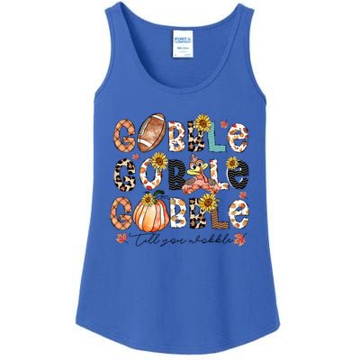 Gobble Till You Wobble Funny Thanksgiving Wobble Wobble Gift Ladies Essential Tank