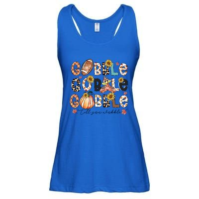 Gobble Till You Wobble Funny Thanksgiving Wobble Wobble Gift Ladies Essential Flowy Tank