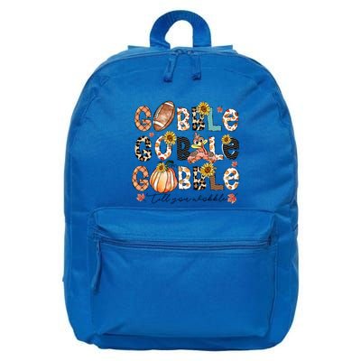Gobble Till You Wobble Funny Thanksgiving Wobble Wobble Gift 16 in Basic Backpack