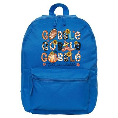 Gobble Till You Wobble Funny Thanksgiving Wobble Wobble Gift 16 in Basic Backpack