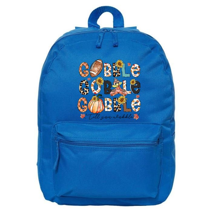 Gobble Till You Wobble Funny Thanksgiving Wobble Wobble Gift 16 in Basic Backpack