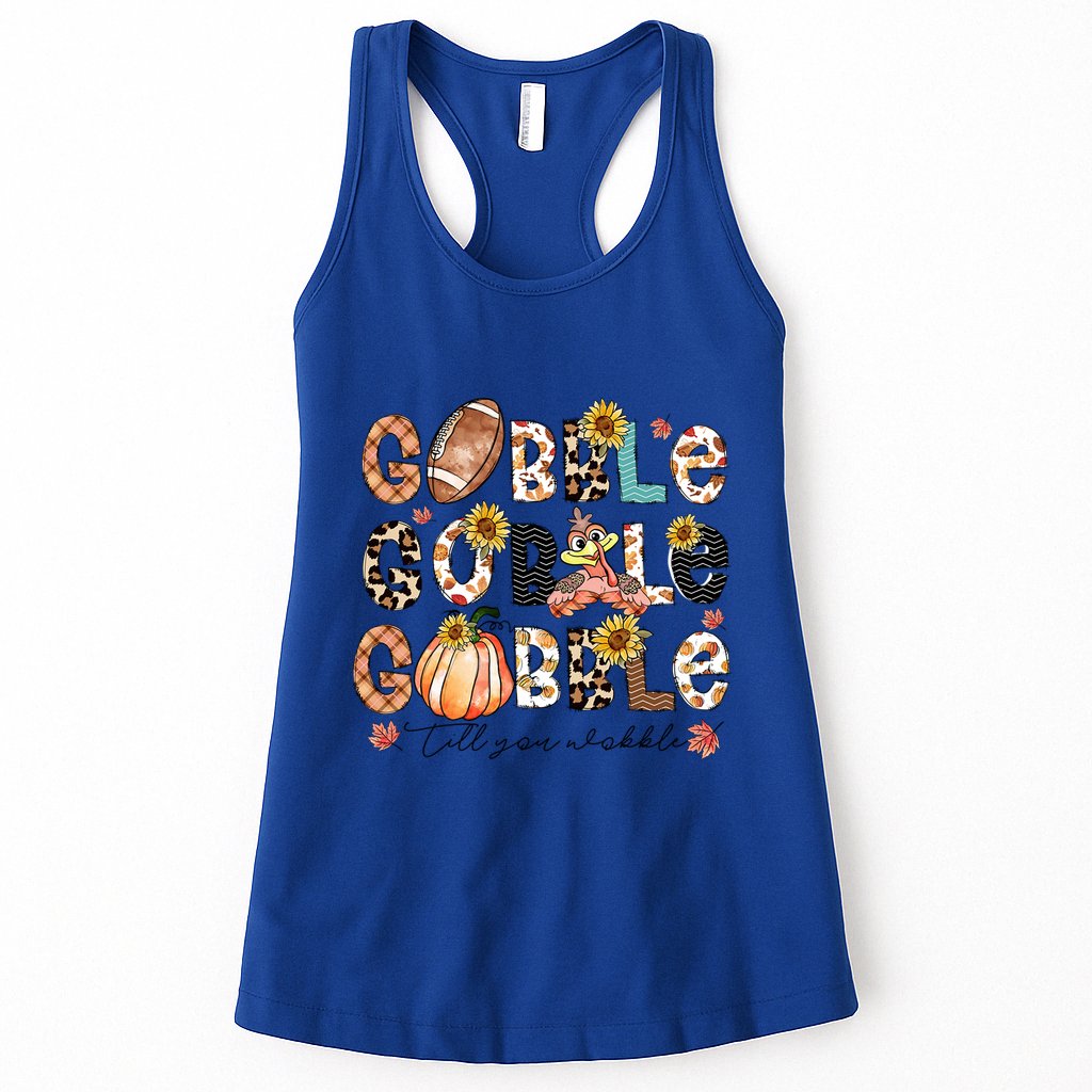 Gobble Till You Wobble Funny Thanksgiving Wobble Wobble Gift Womens Tank Top