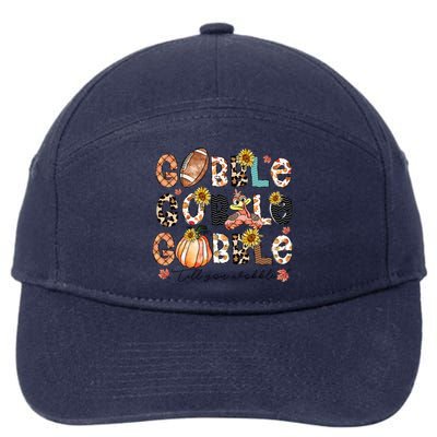 Gobble Till You Wobble Funny Thanksgiving Wobble Wobble Gift 7-Panel Snapback Hat