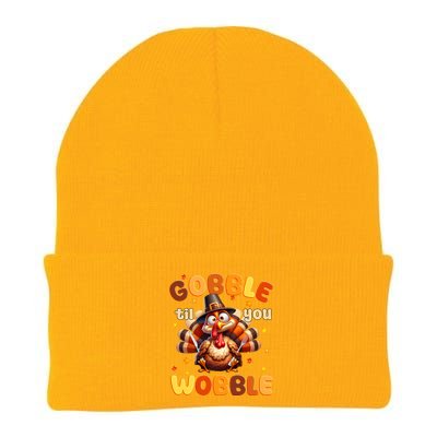 Gobble Til You Wobble Thanksgiving Turkey Knit Cap Winter Beanie