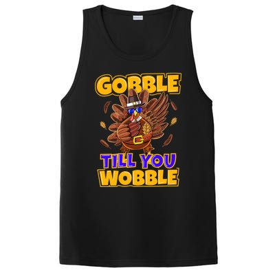 Gobble Till You Wobble Turkey Outfit Thanksgiving Gift PosiCharge Competitor Tank