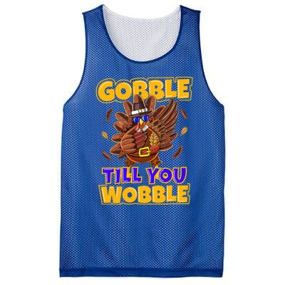 Gobble Till You Wobble Turkey Outfit Thanksgiving Gift Mesh Reversible Basketball Jersey Tank