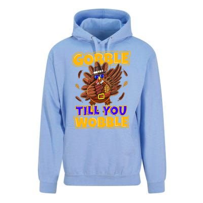 Gobble Till You Wobble Turkey Outfit Thanksgiving Gift Unisex Surf Hoodie