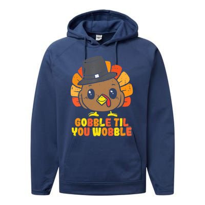 Gobble Til You Wobble Feast Mode Cute Gift Performance Fleece Hoodie