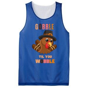 Gobble Til You Wobble Cool Gift Outfit Thanksgiving Gift Mesh Reversible Basketball Jersey Tank