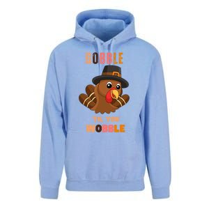 Gobble Til You Wobble Cool Gift Outfit Thanksgiving Gift Unisex Surf Hoodie