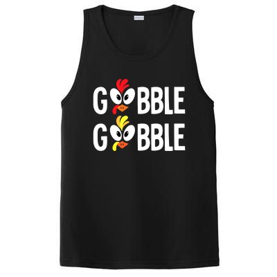 Gobble Til You Wobble Cute Turkey Thanksgiving Leopard PosiCharge Competitor Tank