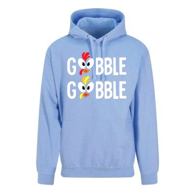 Gobble Til You Wobble Cute Turkey Thanksgiving Leopard Unisex Surf Hoodie