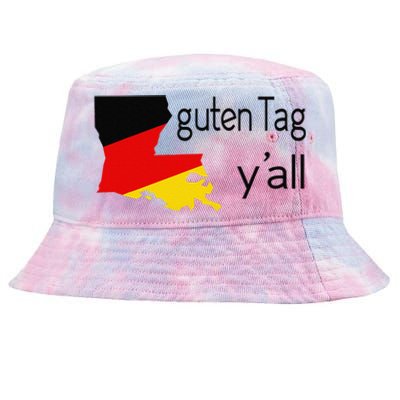 Guten Tag YAll Bavaria Louisiana Oktoberfest Tag Yall Tie-Dyed Bucket Hat