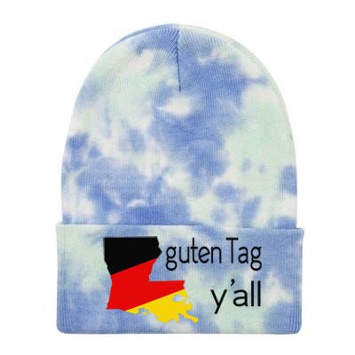 Guten Tag YAll Bavaria Louisiana Oktoberfest Tag Yall Tie Dye 12in Knit Beanie