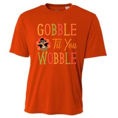 Gobble Til You Wobble Gift Cooling Performance Crew T-Shirt