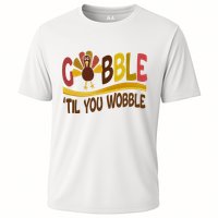 Gobble Til You Wobble Thanksgiving Funny Cooling Performance Crew T-Shirt