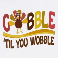 Gobble Til You Wobble Thanksgiving Funny Youth Performance Sprint T-Shirt