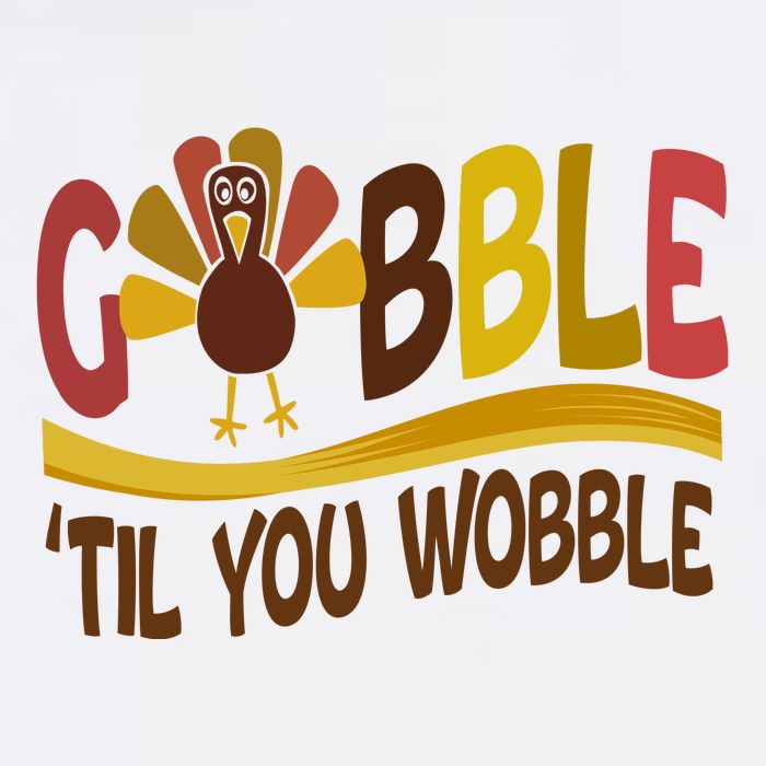 Gobble Til You Wobble Thanksgiving Funny Youth Performance Sprint T-Shirt