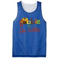 Gobble Til You Wobble Thanksgiving Turkey Cute Gift Mesh Reversible Basketball Jersey Tank