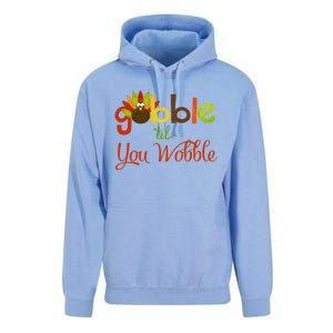 Gobble Til You Wobble Thanksgiving Turkey Cute Gift Unisex Surf Hoodie