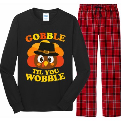 Gobble Til You Wobble Baby Outfit Thanksgiving Long Sleeve Pajama Set