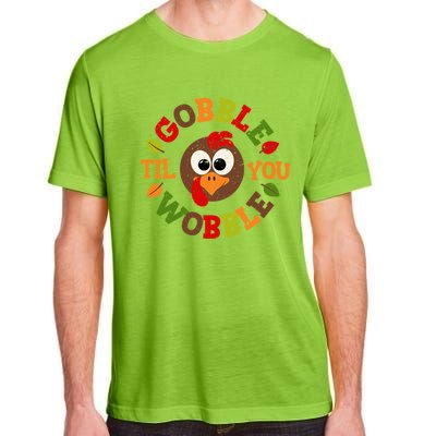 Gobble Til You Wobble Vintage Thanksgiving Funny Gift Adult ChromaSoft Performance T-Shirt