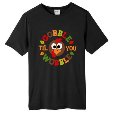 Gobble Til You Wobble Vintage Thanksgiving Funny Gift Tall Fusion ChromaSoft Performance T-Shirt