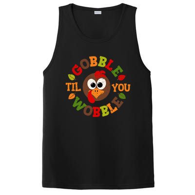 Gobble Til You Wobble Vintage Thanksgiving Funny Gift PosiCharge Competitor Tank