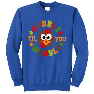 Gobble Til You Wobble Vintage Thanksgiving Funny Gift Sweatshirt