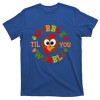 Gobble Til You Wobble Vintage Thanksgiving Funny Gift T-Shirt