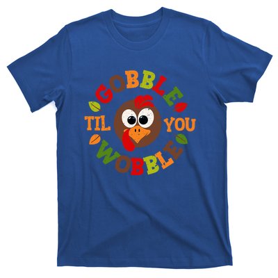 Gobble Til You Wobble Vintage Thanksgiving Funny Gift T-Shirt